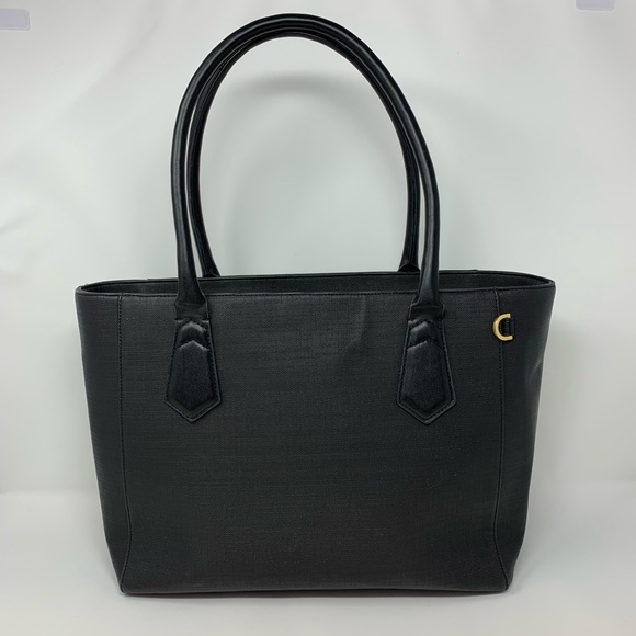 Dagne Dover Handbags - Dagne Dover Classic Signature Laptop Tote in Onyx